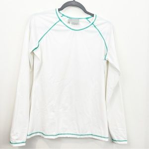 Athleta Zahara Rashguard in White Size Large